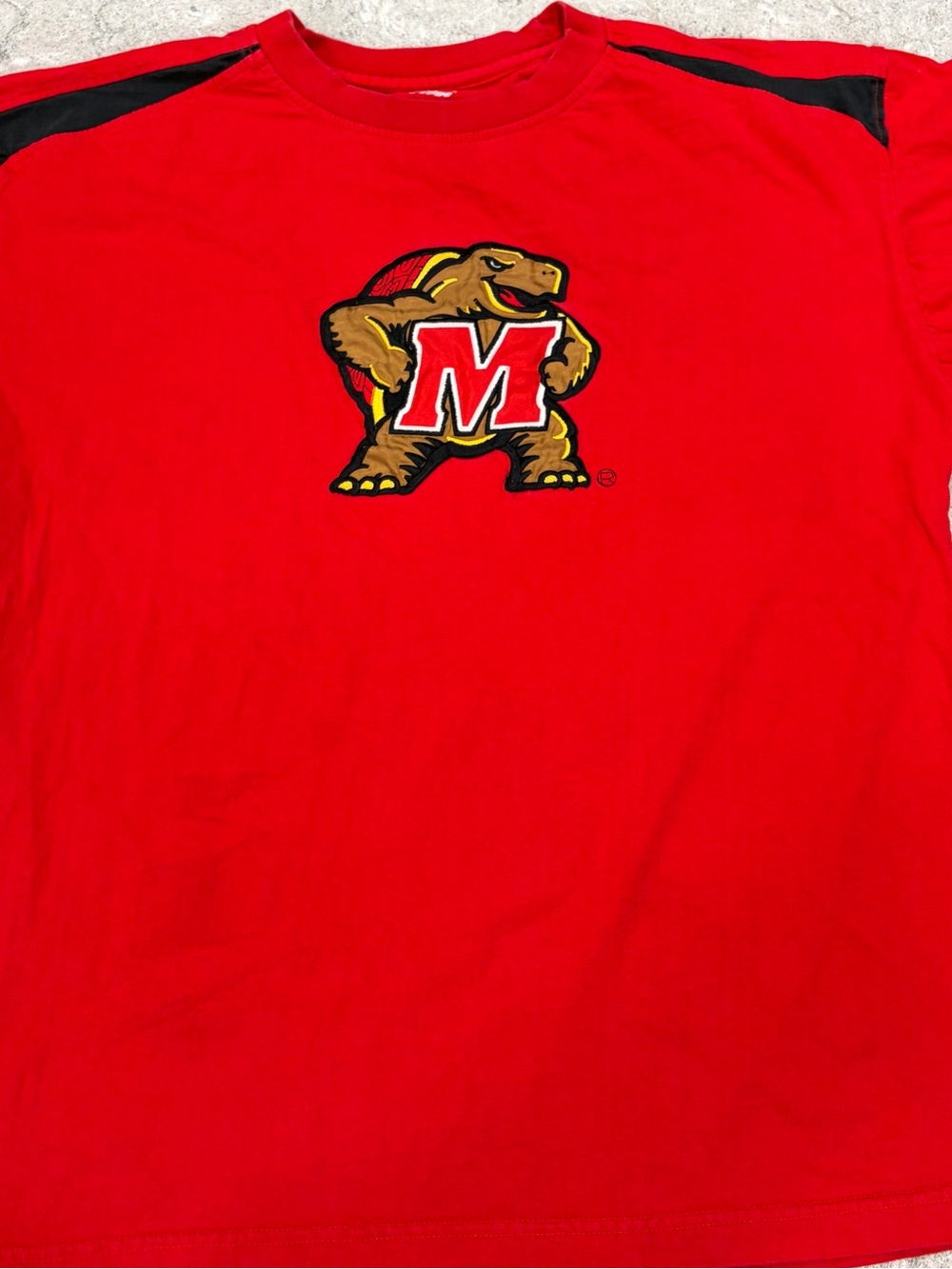 Maryland Terrapins Embroidered Terrapin Logo Tee - Men's-XL